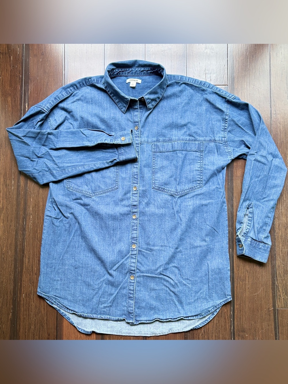Goodthreads Men's Classic Denim Button-Up Shirt - Blue Large Amazon Fall rugged